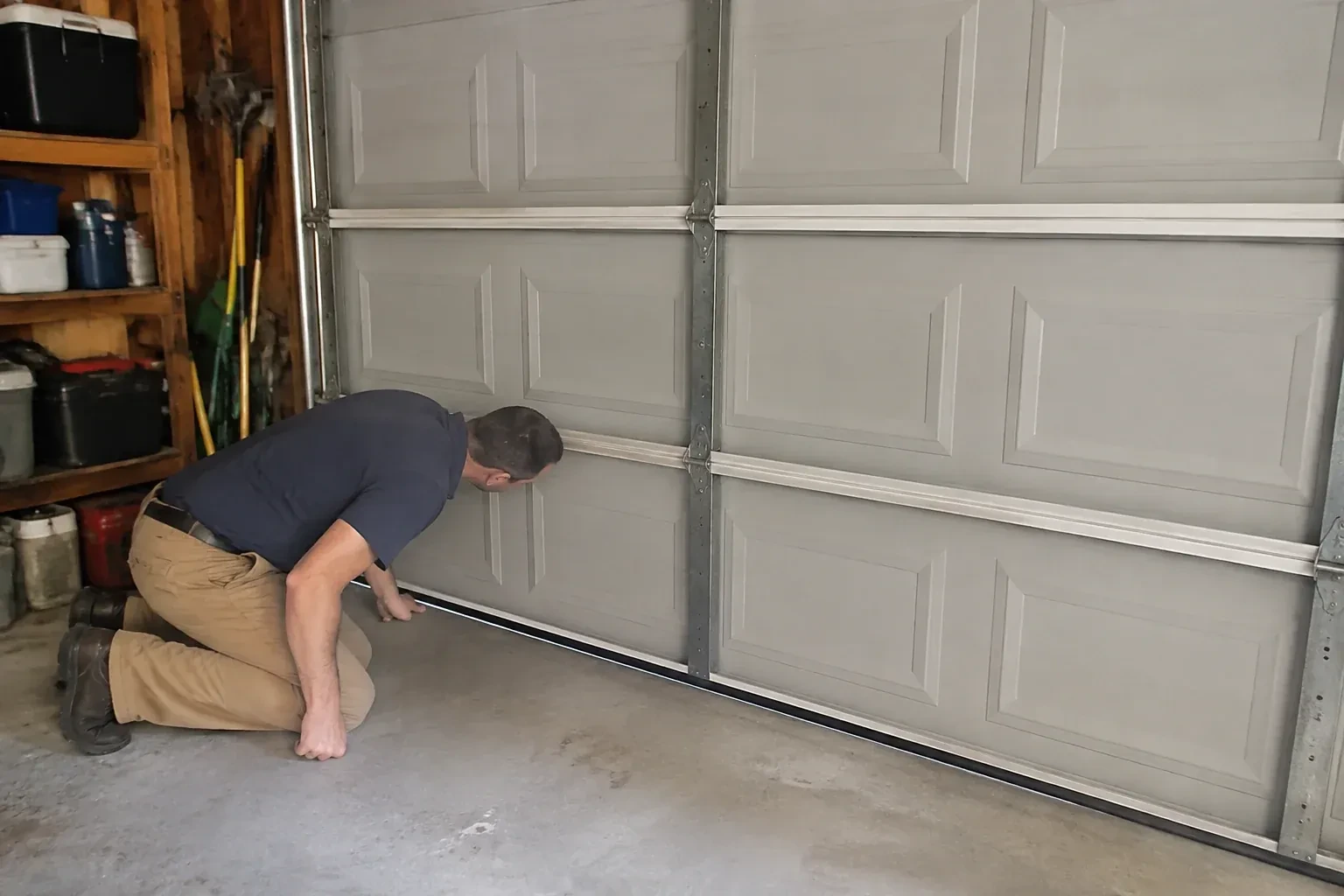 Illustrative garage doors scene; not an actual job — Garage Door Perimeter Weatherstrip, Oshawa